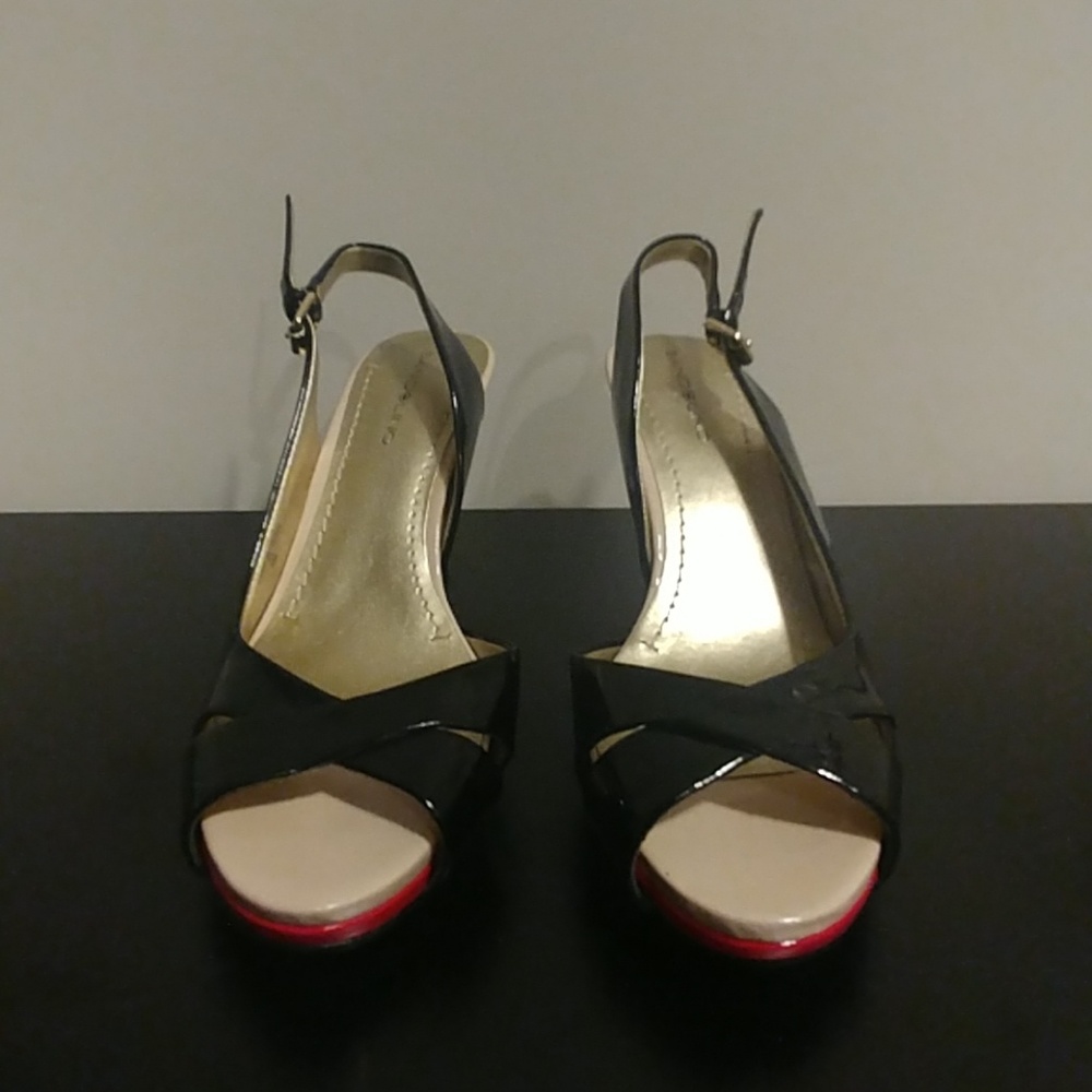 Bandolino black open toe high heels